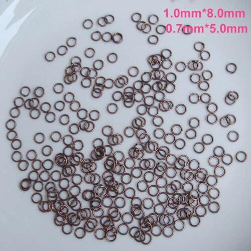 100PCS Two Size Antique Copper plain Metal iron Jump Rings as jewelry finding stuff metal circles Handmade DIY material