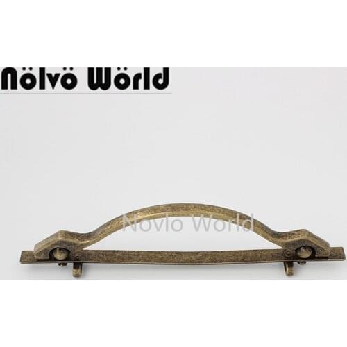 2-10-20 pieces antique brass 17x4cm retro style metal handle for DIY woman handbags handle purse accessories