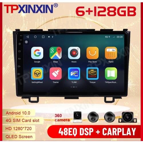 2 Din Carplay Android Radio Receiver Multimedia Stereo For Honda CRV 2007 2008 2009 2010 2011 GPS Navigation Recorder Head Unit