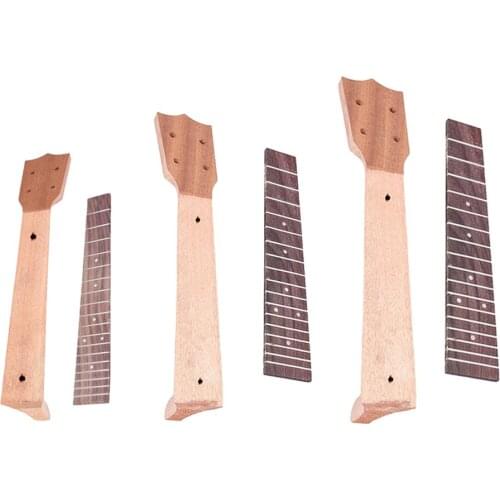 21/23/26 Inch Tenor Ukelele Okoume Neck and Rosewood Fretboard Fingerboard Set Uke DIY
