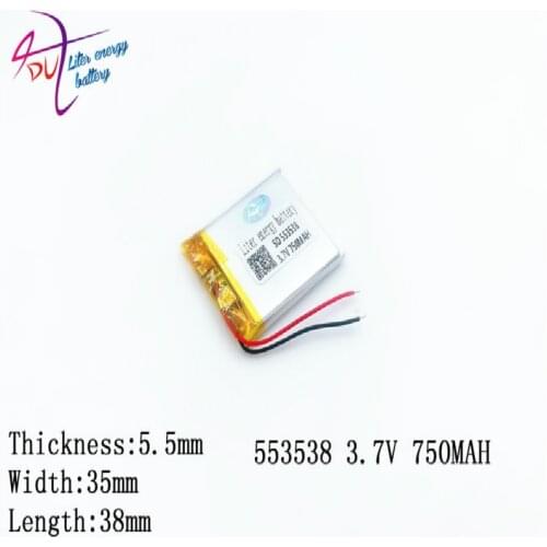 553538 553540 Liter Energy 3.7v Rechargeable Lithium Polymer Battery 750mah Mp3/4/5 Bluetooth Radio Battery Monitoring