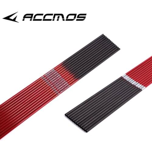 6/12pcs 1k+3K Carbon Arrow Shaft ID 6.2 mm spine 400 carbon Archery Tube For Archery DIY Hunting Shooting
