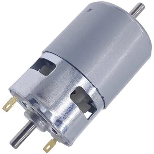 775 Motors DC 12V 24V High Speed 4000rpm 12000rpm Double Shaft Length 16mm 80W 288W Electric 12 V Volt Large Torque DIY Tools