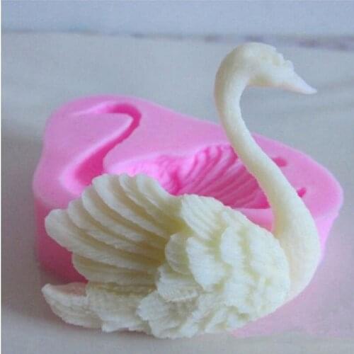 Baking Silicone Mold Diy Cake Baking Tools For Cakes Swan Mould Decor Fondant 3d Molds Stencil He