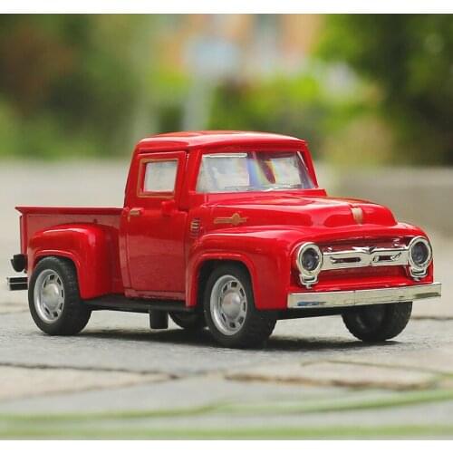 Hot 1:35 alloy pickup truck model,high simulation retro pickup toy,2 door opening simulation sound and light,free shipping