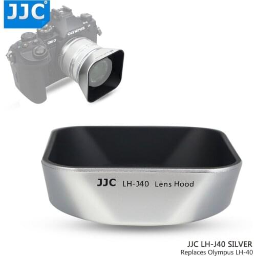 JJC Reversible Bayonet Square Lens Hood Shade for Olympus M.ZUIKO DIGITAL 14-42mm 1:3.5-5.6 II R Replaces Olympus LH-40 Black