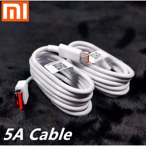 Xiaomi 5A Cable Fast Turbo charger cable For Xiaomi Remi note 9 pro MI 10 K30 POCO X3 NFC F2 PRO 9S Orange interface