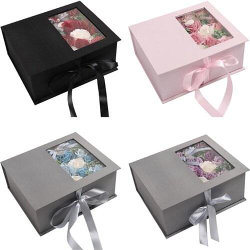 Rose Gifts Box with Wide Scope of Application Simplicity Wedding Birthday Rose Soap Flowers​ Valentines Day Gifts Festival Box