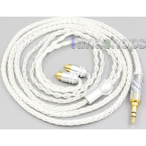 LN006573 3.5mm 2.5mm 4.4mm XLR 8 Core Silver Plated OCC Earphone Cable For Sony IER-M7 IER-M9 IER-Z1R