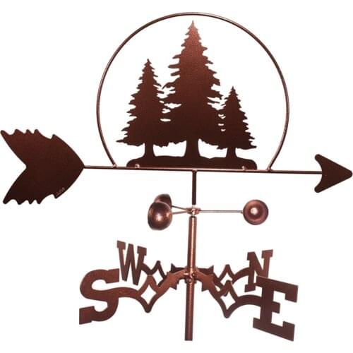 Weather Vane, Wrought Iron Durable Retro Farm Scene Garden Stake Weather Vane Professional Measurement Tool