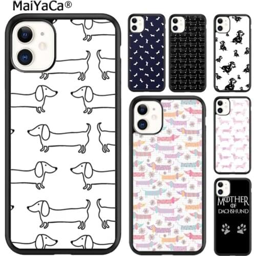 MaiYaCa Dachshund Sausage mum Dog Puppy Phone Case For iPhone 5 SE 6s 7 8 plus X XR XS 11 12 pro max Samsung Galaxy S8 S9 S10