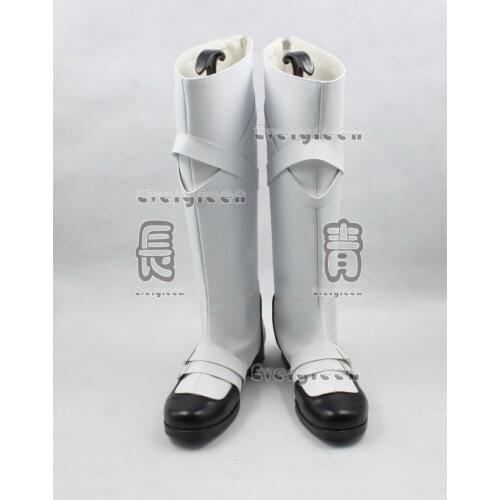 MAWARU-PENGUINDRUM Sanetoshi Watase White Long Cosplay Shoes Boots C006