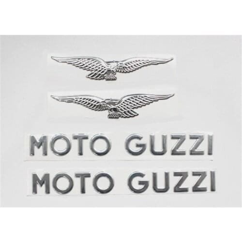 Motorcycle 3D waterproof Eagle Sticker Moto Guzzi Decals silver color
