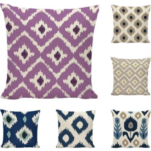 New Hot Ikat Indian Tribal Patterns Turkish Kilim Toss Pillow Abstract Square Without Inner Lumbar Support Cushion Covers