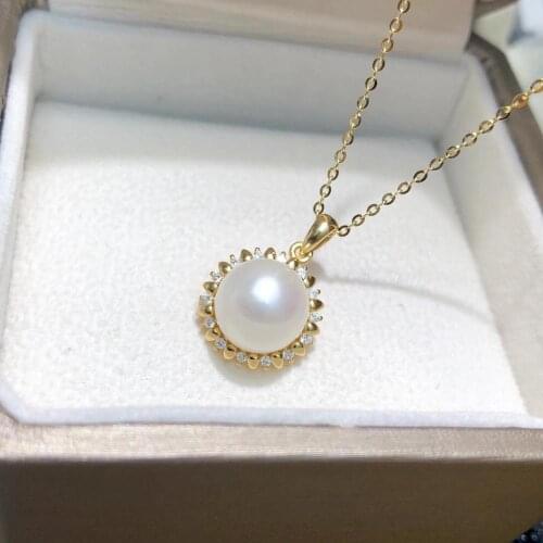 Charm Style 925 Sterling Silver Pendant Base Settings Mountings Findings Parts for Pearl Crystal Jade Agate 5pcs/lot