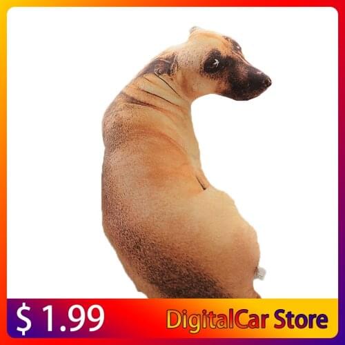 3D Simulation Dog Pillow Shapi Dalmatian Husky Plush Cushion Office Napping Home Practical Washable Pillow