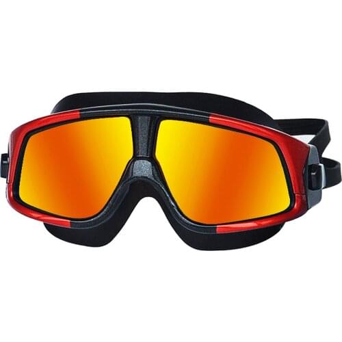 Anti Fog Swimming Goggles Unisex Mirror Lense Quick Adjustable UV Protection Swim Eyewear Scuba Diving Equipment