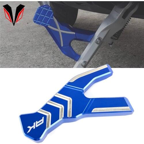 With Logo For KYMCO AK550 AK 550 2017 2020 2019 2018 Motorcycle CNC Kickstand Side Auxiliary Foot Side Stand Extra Part