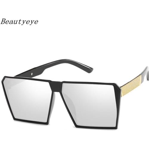 Beautyeye Fashion Sunglasses Women 2018 Vintage Brand Design Square Luxury Sun glasses Big Frame Shades Eyewear Oculos UV400