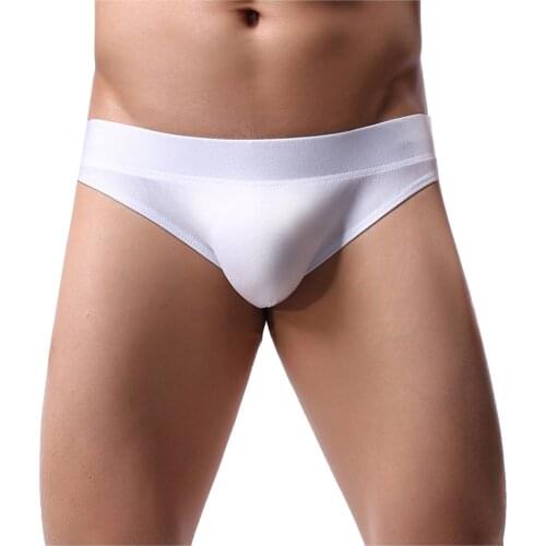 Men Underpants Low-Waisted Pure Color Swimming Briefs Underwear Sexy Knickers Breathable Briefs трусы мужские