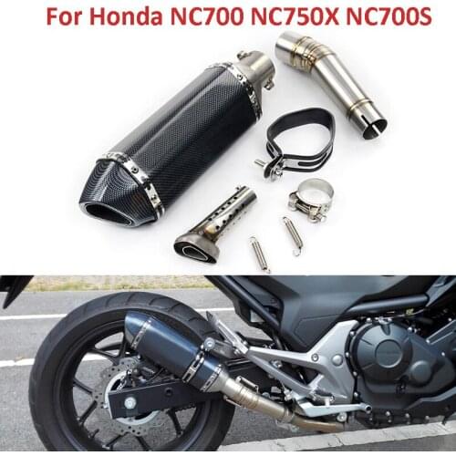 Motorcycle System Exhaust Muffler With DB Killer Link Connector Pipe for HONDA NC700 NC750X NC700S NC700X