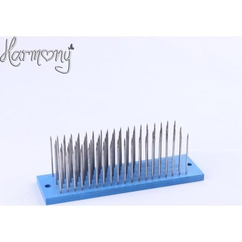 2pcs/pair blue color Hair hackle 27cm*8cm*9cm with 93 pcs needle for comb machine weft,small steel comb