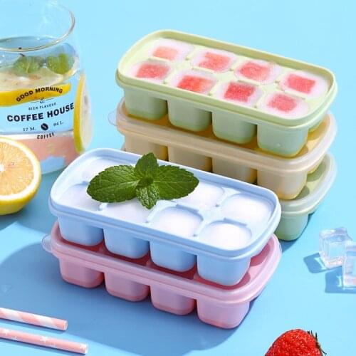 Frozen ice artifact ice making mold silica gel ice lattice with cover refrigerator ice making box small ice storage container