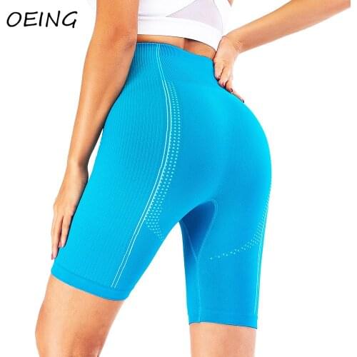 Womens Yoga Track Shorts Yoga Pants Seamless Tights High Waist Sport Clothes Jogging Athletic Shorts