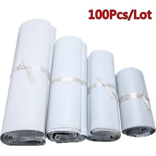 100Pcs/Lot Small Sizes Plastic Envelope Bags Self-seal Adhesive Courier Storage Bags White Plastic Poly Mailing Shipping Bags