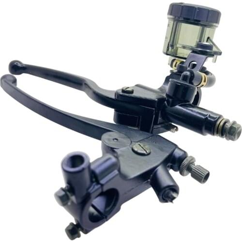 2 PC 22MM Universal Motorcycle Right Left Brake Clutch Pump Master Cylinder Lever With Fluid Reservoir For Kawasaki Honda Suzuki