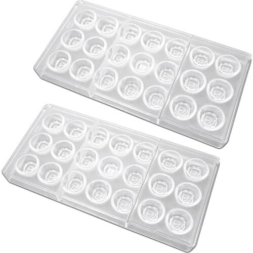2 Pack Rose Shape Polycarbonate Chocolate Mold Candy Making Molds,Chocolate Shaped Tray for Jelly,Truffle,Sweets,Cookies