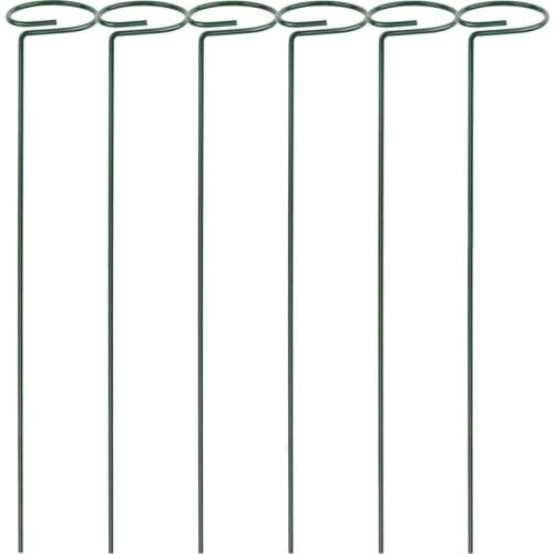 6 Pack Plant Support Stakes ,Single Stem Plant Support Stake Single Plant Stem Garden Flower Support Stake Steel Plant Cage Supp