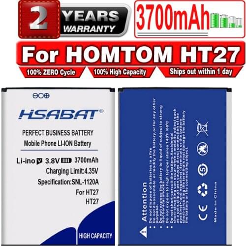 HSABAT 3700mAh Battery for HOMTOM HT27 Bateria Accumulator AKKU
