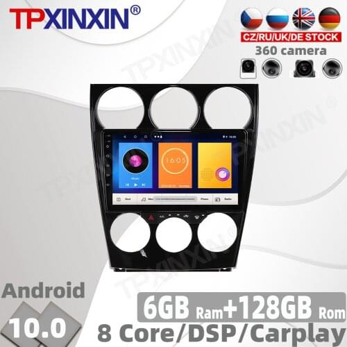 128G Android 10 PX6 For Mazda 6 2006 - 2012 Car Radio Multimedia Video Player Navigation GPS Accessories Auto 2 din 2din No DVD