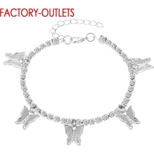New Fashion Butterfly Pattern Charm Anklet For Women Authentic 925 Sterling Silver Simple Anklet Fine Jewelry Gift