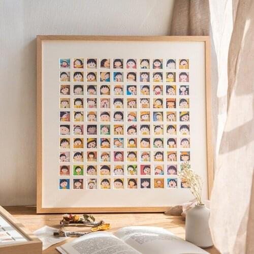 Customize 48/100 Holes Wood Photo Frame Creative Anniversary Gift For Family Picture Frames for Wall and Tabletop Display