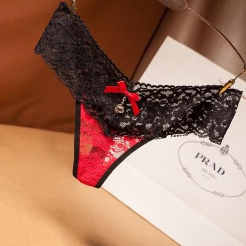 Womens Panties Briefs Thongs Hot Erotic Underwear for ladies Lace Low Waist Underpants G-string Knickers Sexy Lingerie Thongs