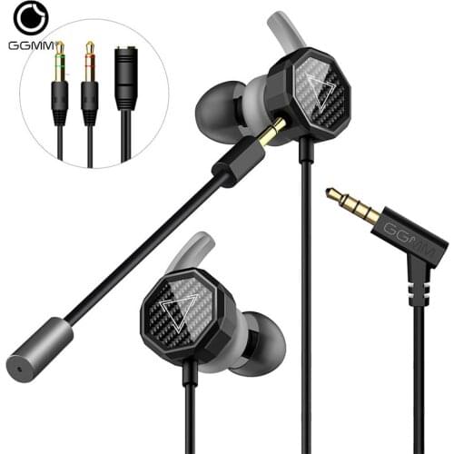 GGMM PC Gaming Headset Earphone Headphone With Microphone Volume Control Stereo Noise Cancelling For Phone Xbox Gamer PS4 Black