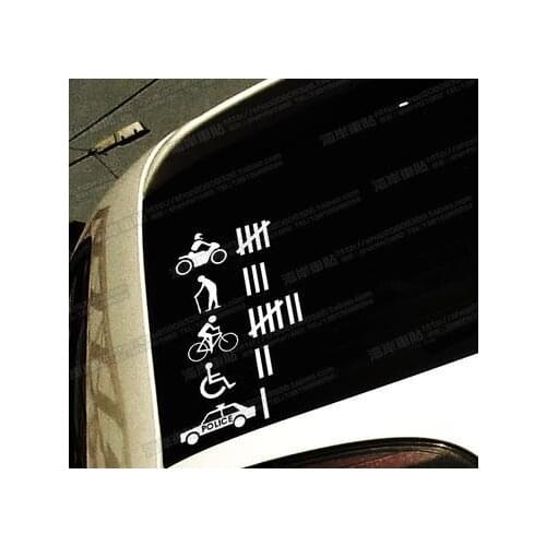 Cool Hit Accident Count Funny Car Sticker Vinyl Sticker Decal European JDM Humour joke Prank Car Truck 4X4 Car Sticker