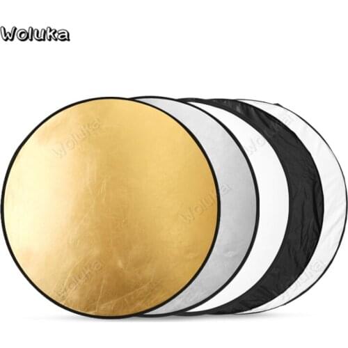 5-in-1 Round reflector 110cm with 5 colors CRK-110 portable reflective board studio photographic lighting equipment CD50 T10