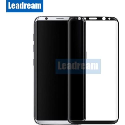 Leadream 50pcs 3D Curved Full Glue Full Screen Protector Tempered Glass For Samsung S8 S9 Plus Note 8 Note 9