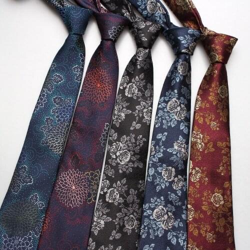 Linbaiway New Design Floral Printed Tie Jacquard Woven Neck Ties for Men Business Formal Suit Party Gravatas Bridegroom Neckties