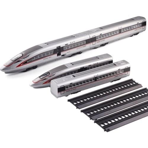 High quality 1:87 Renaissance high-speed train alloy model,simulation sound and light pull back childrens toys,free shipping