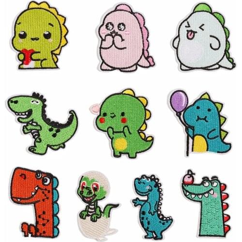 Cartoon dinosaur animal animation game character embroidery cloth paste, adult childrens clothing bag computer embroidery chapt