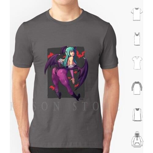 Morrigan T Shirt Print For Men Cotton New Cool Tee Goth Succubus Sexy Bat