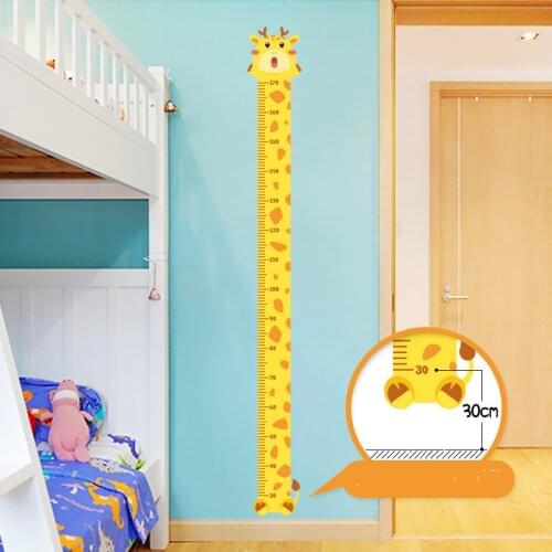 Childrens Bedroom Wall Stickers Decoration Living Room Kids Cartoon Height Stickers Cute Wall Stickers Self-adhesive Removable