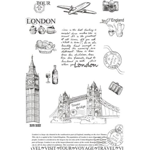London background stamps card craft supplies scrapbooking stamps travel clear stamps