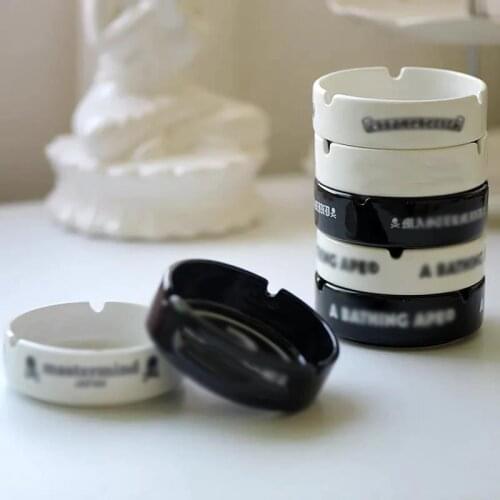 PITILLERA Cute Cartoon Cigar Ashtray Ceramic Ashtray Creative Flower Pot 1pc Trendy Round Fashion Home Mini Send Boyfriend Gift