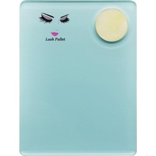 BX0F Acrylic False Eyelash Extension Pallet Holder Display Organizer Gasket with Jade Stone False Lash Tray Pallet Tool