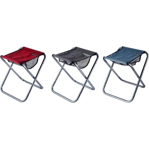 Portable Collapsible Chair Fishing Camping BBQ Large Size Aluminum Alloy Folding Stool Portable Folding Camping Stool Outdoor
